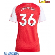 Arsenal Martin Zubimendi #36 Replica Home Shirt Ladies 2025-26 Short Sleeve